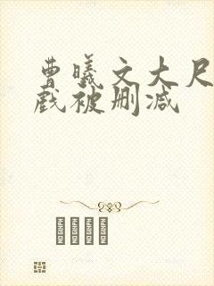 曹曦文大尺度床戏被删减