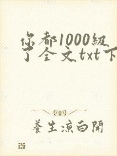 你都1000级了全文txt下载