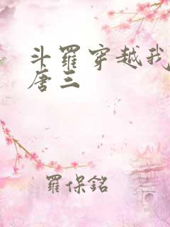 斗罗穿越我成了唐三