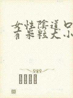 女性阴道口内长有米粒大小的疙瘩