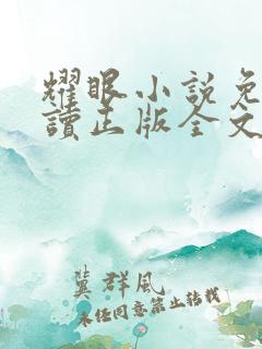 耀眼小说免费阅读正版全文