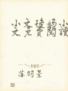 小文后妈小说全文免费阅读最新章节