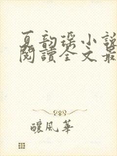 夏韵瑶小说免费阅读全文最新章节下载