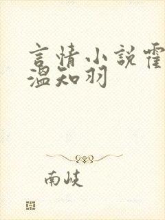 言情小说霍司砚温知羽