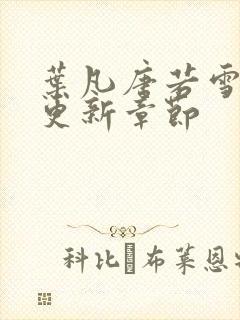 叶凡唐若雪今天更新章节