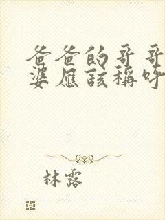 爸爸的哥哥的老婆应该称呼什么