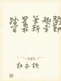 踏星笔趣阁无弹窗最新章节