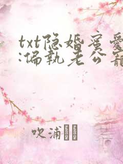 txt隐婚蜜爱:偏执老公宠上瘾