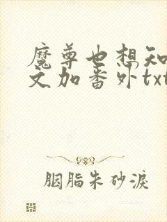 魔尊也想知道全文加番外txt