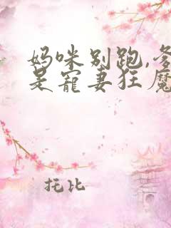 妈咪别跑,爹地是宠妻狂魔