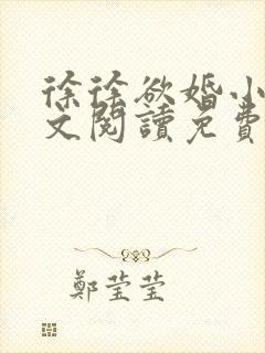 徐徐欲婚小说全文阅读免费