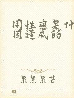 同性恋是什么原因造成的