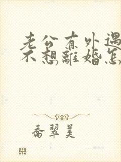 老公有外遇了我不想离婚怎么办