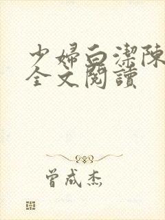 少妇白洁陈三乳全文阅读