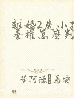 离婚2岁小孩抚养权怎么判定