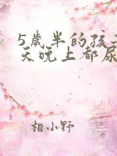 5岁半的孩子每天晚上都尿床是什么问题