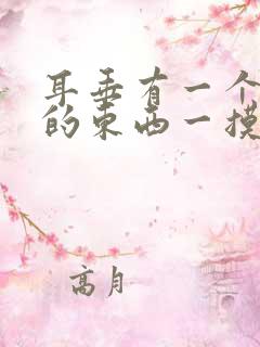 耳垂有一个硬硬的东西一摸就疼