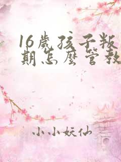 16岁孩子叛逆期怎么管教合适男孩