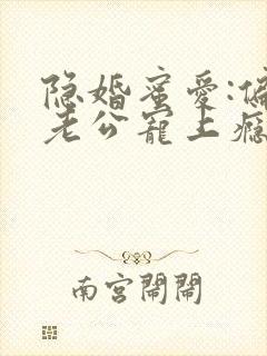 隐婚蜜爱:偏执老公宠上瘾小说