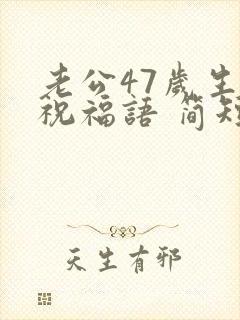 老公47岁生日祝福语 简短独特