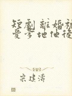 短剧 离婚被偏爱爹地他后悔了