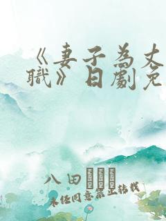 《妻子为丈夫升职》日剧免费观看