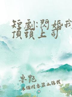 短剧:闪婚我的顶头上司