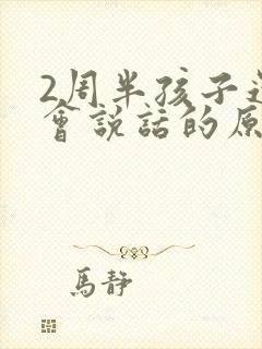 2周半孩子还不会说话的原因