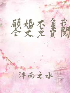 愿婚不负我情深全文免费阅读