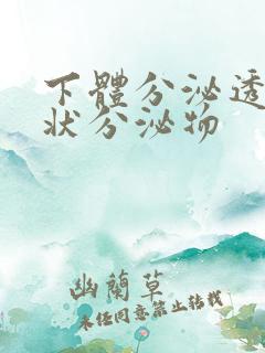 下体分泌透明胶状分泌物