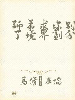 师弟求你别修炼了境界划分