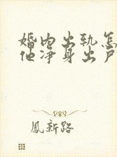 婚内出轨怎样让他净身出户