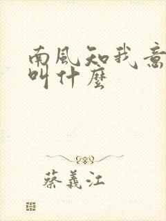 南风知我意小说叫什么