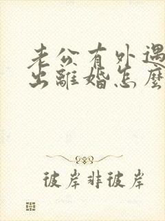 老公有外遇了提出离婚怎么办