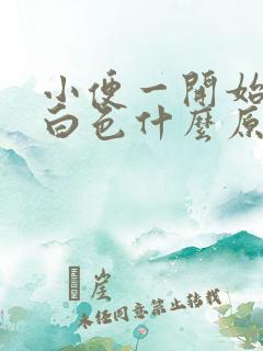 小便一开始尿乳白色什么原因