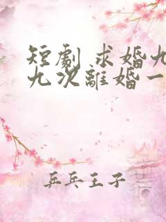短剧 求婚九十九次离婚一秒钟