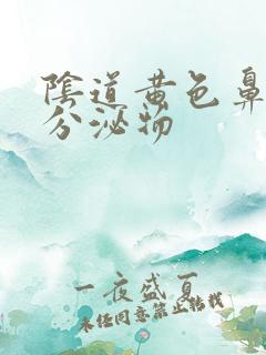 阴道黄色鼻涕样分泌物