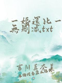 一婚还比一婚高无删减txt