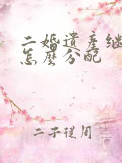 二婚遗产继承法怎么分配