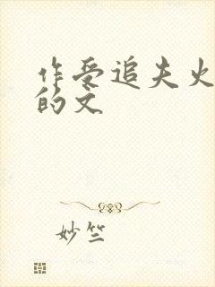 作受追夫火葬场的文