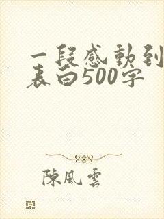 一段感动到哭的表白500字