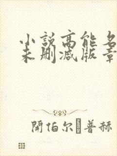 小说高能名场面未删减版章节