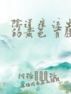 阴道痒 流出来的黄色 有腥臭味