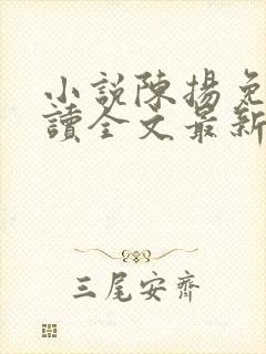 小说陈扬免费阅读全文最新