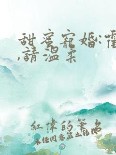 甜蜜宠婚:霍少,请温柔