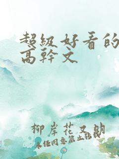 超级好看的小说高干文