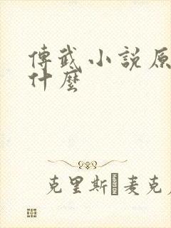 传武小说原著叫什么