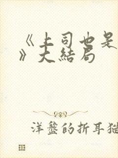 《上司也是妻子》大结局