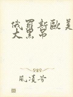 俄罗斯欧美白人大黑吊