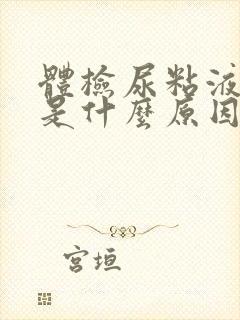 体检尿粘液丝高是什么原因